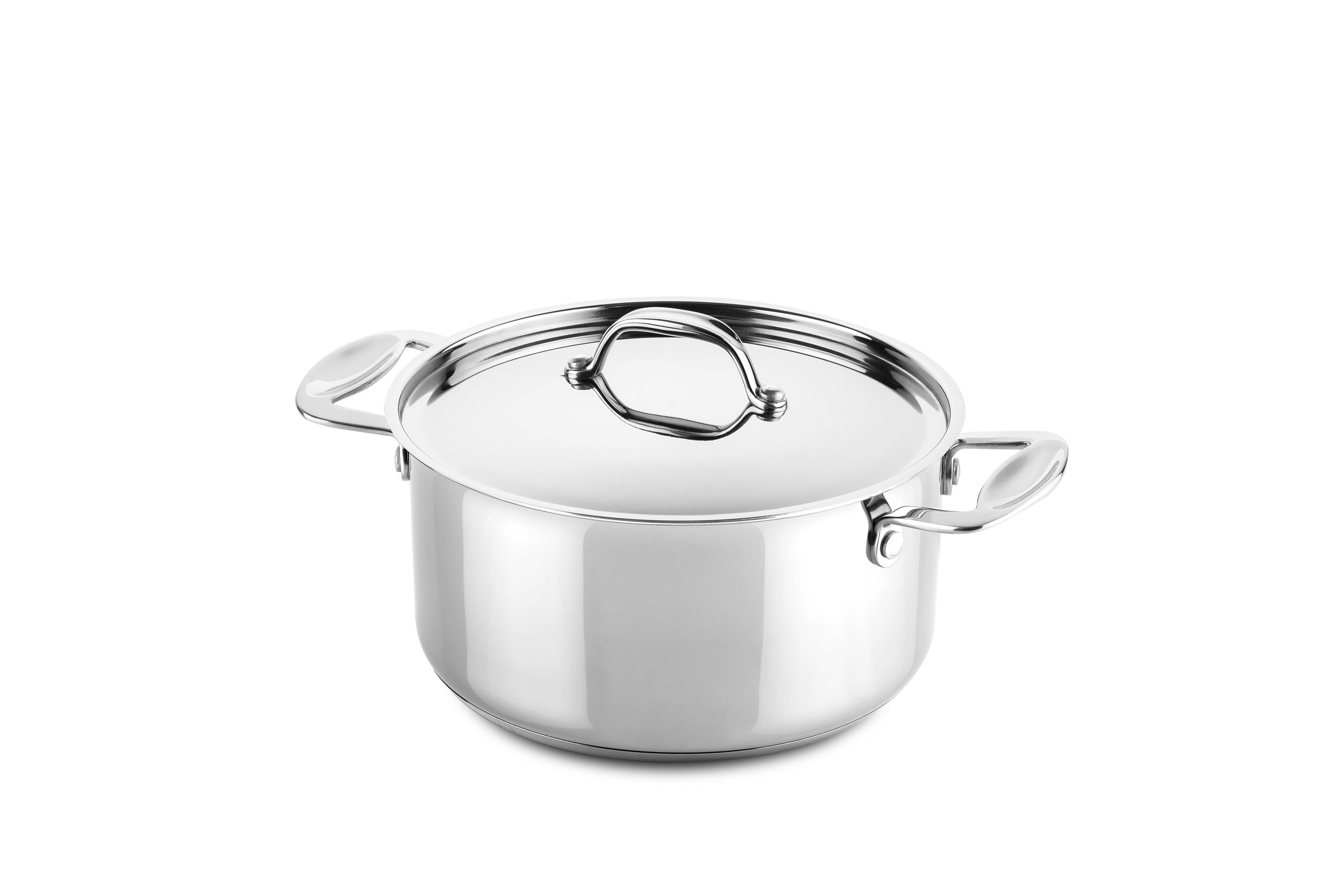 Casserole 2 handles 22 cm Glamour Stone Stainless Steel | 0700953288486