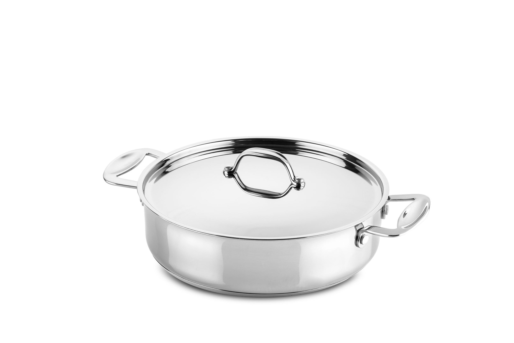 Frying pan 2 handles 26 cm Glamour Stone Stainless Steel | 0700953288493