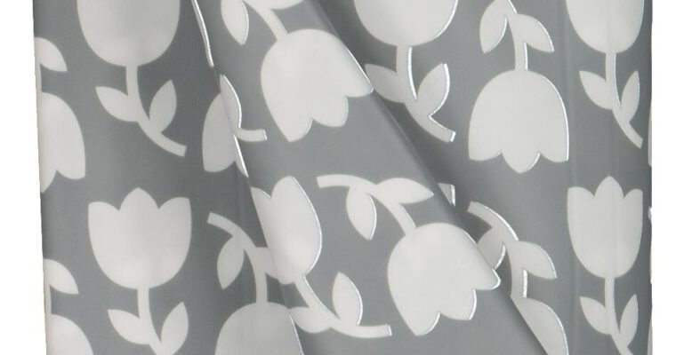 HEMA Tafelzeil 140×240 Polyester – Tulpen Grijs/wit (donkergrijs) | 8718537704569