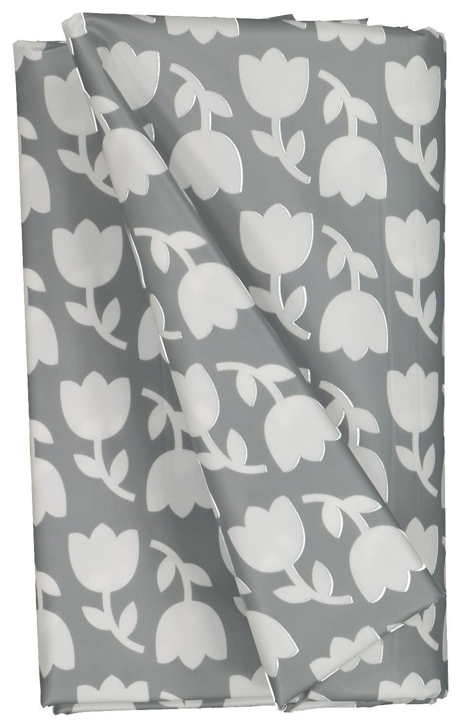 HEMA Tafelzeil 140×240 Polyester – Tulpen Grijs/wit (donkergrijs) | 8718537704569