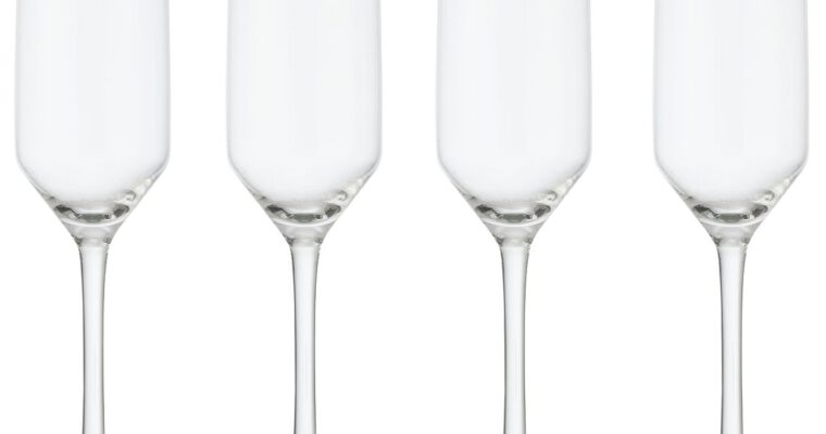 HEMA Champagneglazen 230ml – 4 Stuks (transparant) | 8716618219643