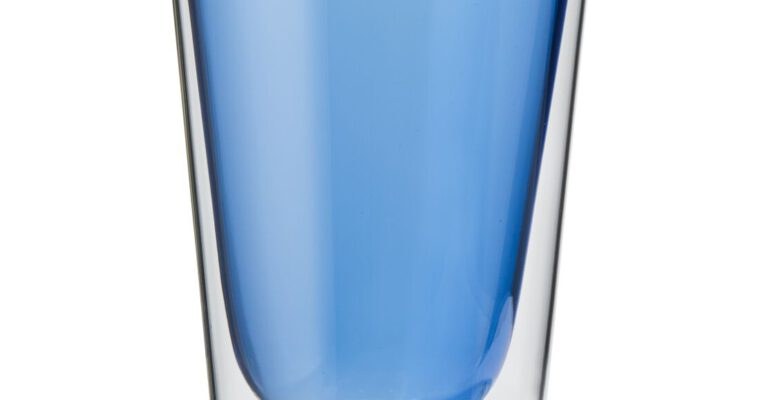 HEMA Dubbelwandig Glas 350ml Blauw | 8720354581841