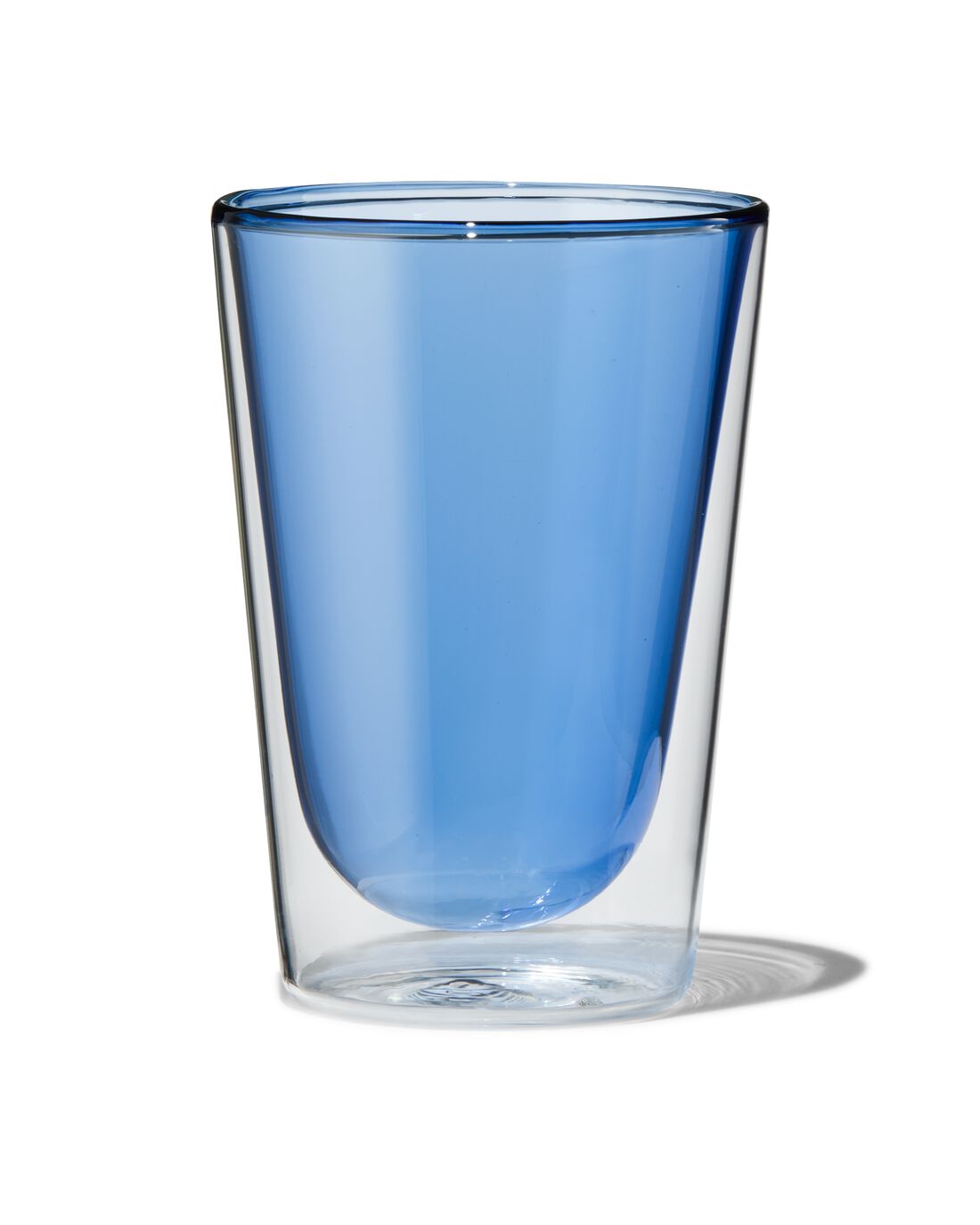HEMA Dubbelwandig Glas 350ml Blauw | 8720354581841