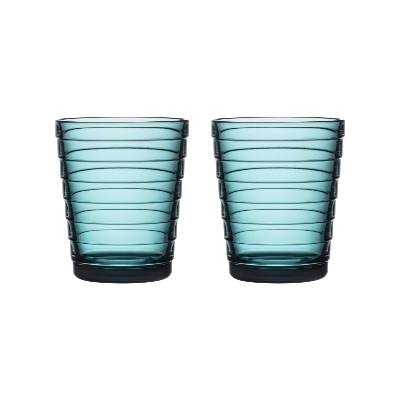 IITTALA – Aino Aalto – Glas 0,22l zeeblauw set/2 | 6411923664905